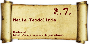 Meila Teodolinda névjegykártya